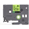 páska BROTHER TZC31 čierne písmo, fluorescenčná žltá páska Tape (12mm) (TZEC31)