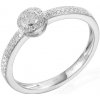Snubný prsteň s briliantmi R011 z bieleho zlata