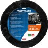 Potah volantu plyšový černý, 36-42 cm