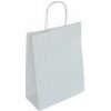 Darčeková papierová taška PASTELO, 27 x 12 x 37 cm, biela