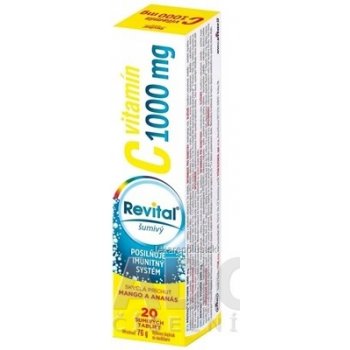 Revital vitamín C 1000 mg šumivý tbl eff s príchuťou mango a ananás 20 ks