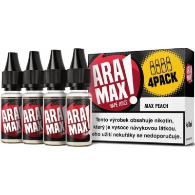 Liquid ARAMAX 4Pack Max Peach 4x10ml-12mg