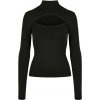 Ladies Cut Out Turtleneck Longsleeve black