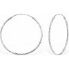 For Silver NÁUŠNICE KRUHY 40mm VROUBKOVANÉ - STŘÍBRO 925