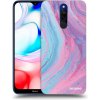 Picasee silikónový prehľadný obal pre Xiaomi Redmi 8 - Pink liquid