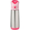 Termoska so slamkou B.BOX FLAMINGO FIZZ 500 ML Strieborná,Ružová