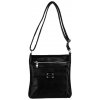 STELLA dámska crossbody koženková kabelka Čierna