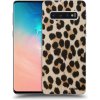 Picasee silikónový čierny obal pre Samsung Galaxy S10 G973 - Brown Tiger