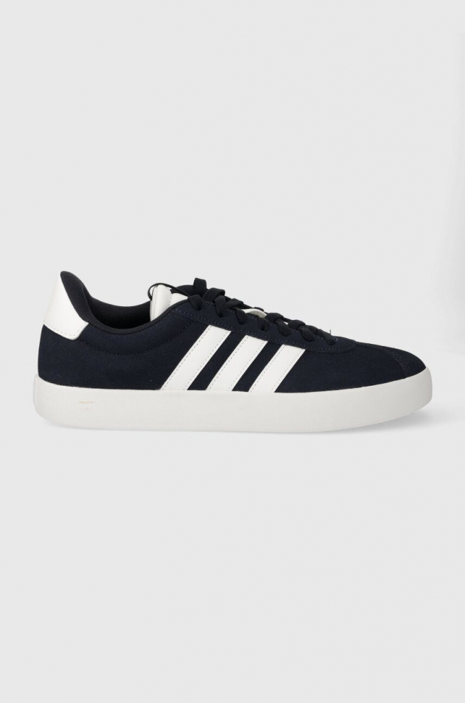 adidas Semišové tenisky COURT DA9853-CBLACK/FTW čierna