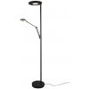 TRIO 424210332 BARRIE stojacia lampa dotyková LED D300mm 32W/4000lm, 6W/600lm 2700+3300+4000K matná čierna, stmievateľné