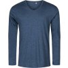 PROMODORO 1460 XO / Pánske tričko s dlhým rukávom a výstrihom do V - heather navy XXL
