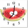 Nástenné sklenené hodiny Vodný melón 30x30 cm