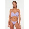 Trendyol Lila Bralette kravata bikiny top fialová