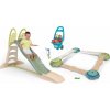 Set šmykľavka s dvojitou vlnou a dobrodružná dráha Toboggan XL Life Smoby dĺžka šmyku 230 cm a vozík so záhradným náradím