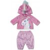 Kostým jednorožca Baby Born ružový látkový pre bábiku 43 cm