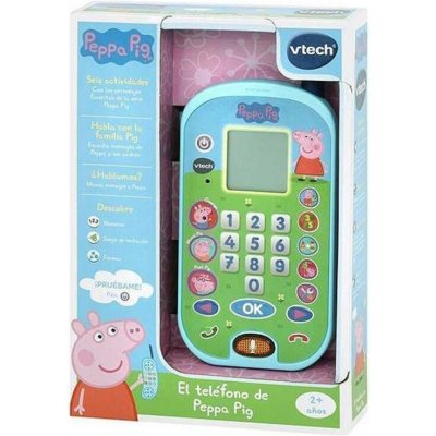 VTech Peppas Lerntelefon – Téléphone éducatif Peppa Pig Avec Voix Originales, Jeux Et écran LCD