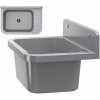 Priemyselný drez Granitan jednokomorový polypropylénový sivý 50x34 cm