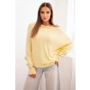 Kesi Dámsky asymetrický viskózový sveter netopierí Farba: Žltá, Veľkosť: UNI