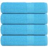 Osušky, 4 ks, tyrkysové, 70x140 cm, bavlna 100 %