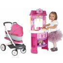 Smoby Set kuchynka Disney Princezné s hodinami a kočík pre bábiku Maxi Cosi & Quinny 3v1 65,5 cm rúčka