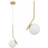 Toolight Toolight, stropná lampa sklenená guľa z bieleho zlata 1xE27, G106-1W, zlatá-biela, OSW-09731