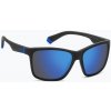Detské slnečné okuliare Polaroid PLD 8057/S matte black/blue mirror polarized