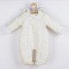 Zimná dojčenská kombinéza s kapucňou s uškami New Baby Pumi cream 74 (6-9m) Béžová