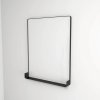 LED zrkadlo do kúpeľne s osvetlením Devo Sonus 2.0 s poličkou 75,5 x 94 cm IP 44 čierna SO2-LUPM75x94-L09