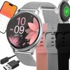 Smart hodinky Lewer SMART WATCH pre ženy, športové, elegantné, strieborné
