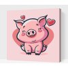 Vymalujsisam.sk Maľovanie podľa čísiel - Roztomilé prasiatko Veľkosť: 50x50cm, Rám: Na plastovej doske