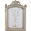 Clayre & Eef Šedo-zlatý antik fotorámik s ornamentmi - 18*2*25 cm / 13*18 cm - Clayre & Eef