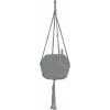 Lechuza Macramé záves na kvetináč Cotton Pure sivý 90 cm