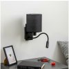 Brilagi | Brilagi - LED Nástenná lampa NUBILA 1xE27/25W/230V + LED/3W čierna | BG1558N