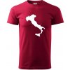 Taliansko obrys - Klasické pánske tričko vyššej gramáže - 3XL ( Marlboro červená )