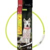 Obojok Dog Fantasy LED nylon zelený 65 cm svietiaci