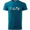 Golfový set - Klasické pánske tričko vyššej gramáže - XL ( Petrolejová )