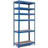 Policový regál Trestles RH 1800x800x400, nosnosť 2100 kg, 6 políc Farba: modrá
