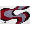 Colani Luxusná česká kúpeľňová podložka, Colani 11 70 x 120 cm, biela / červená