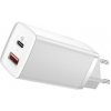 Baseus CCGAN2L-B02 GaN2 Lite Quick Nabíjačka USB + USB-C 65W White 6953156232945