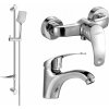 Sada batérií Mexen Fabia DF62 - umývadlová batéria + sprchová batéria so sprchou chróm
