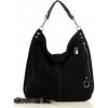 MARCO MAZZINI Kožená kabelka na rameno Renella nubuk | čierna s92aa