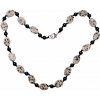 Nefertitis Jaspis dalmatín a čierny achát dizajnový náhrdelník NF31244 - délka cca 47 cm