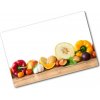 Kuchynská doska veľká zo skla Ovocie a zelenina 80x52 cm
