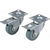 EXTOL PREMIUM Kolieska otočné s brzdou priemer 50 mm max 27 kg 2 ks