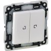 Legrand VALENA LIFE Dvojitý striedavý prepínač č.5B(6+6) s orientačným osvetlením IP44 biely 752159