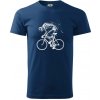 Cyklo kostra - Klasické pánske tričko vyššej gramáže - 4XL ( Polnočná modrá )