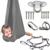 Senzorická terapeutická hojdačka pre deti, hamak 280x150 cm, nosnosť 100 kg, sivá