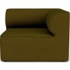 Pravý rohový modul sedačky Eave 96 x 96 cm tmavozelený