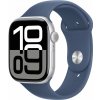 Apple Watch Series 10 46 mm Cellular strieborný hliník s denimovým športovým remienkom S/M MWY03QC/A