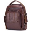 Bullcaptain pánska kožená messenger taška Urbain Hnedá
